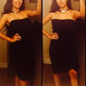 EUC! Angelo Mozzillo Black Dress with necklace US6